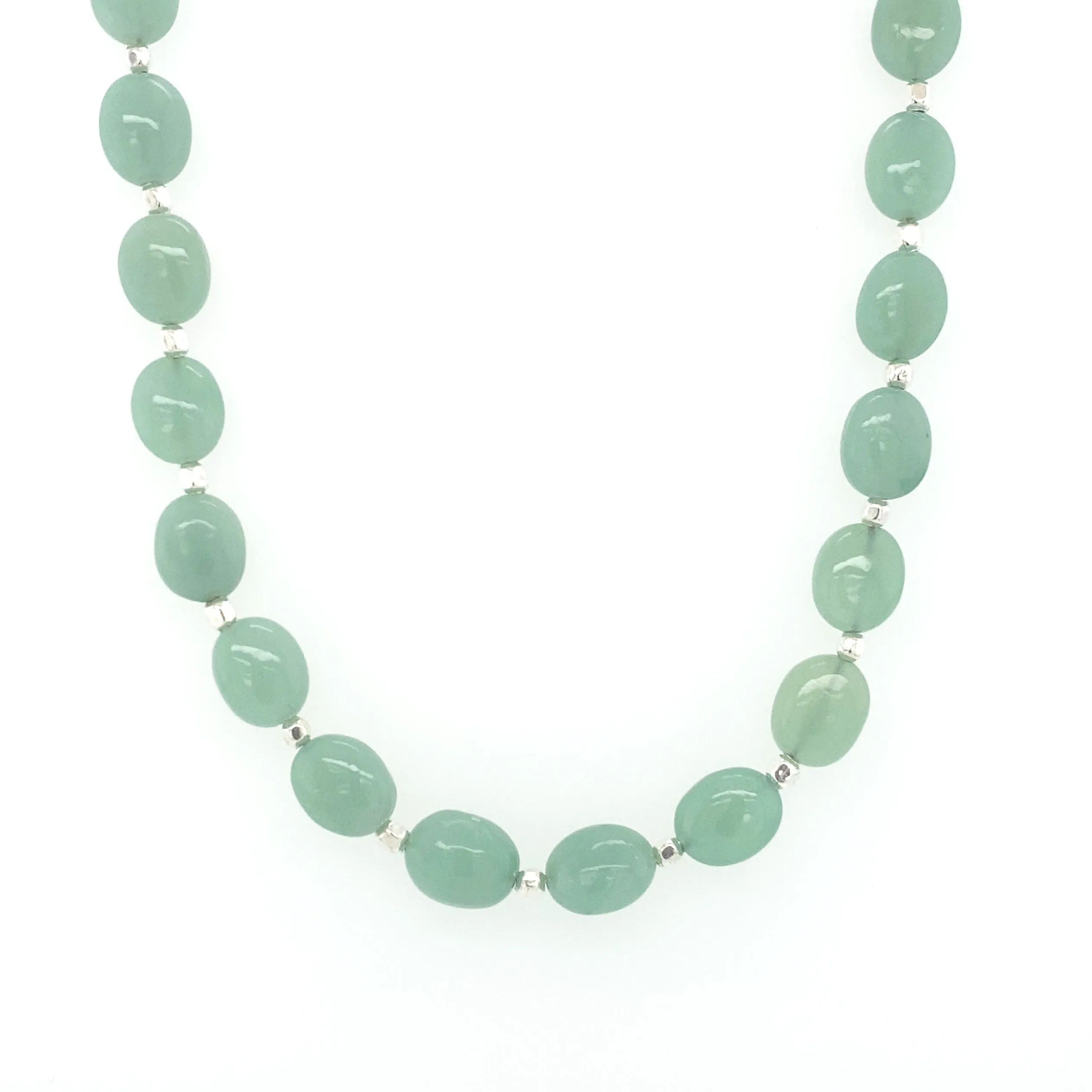 Oval Gemstone Necklace