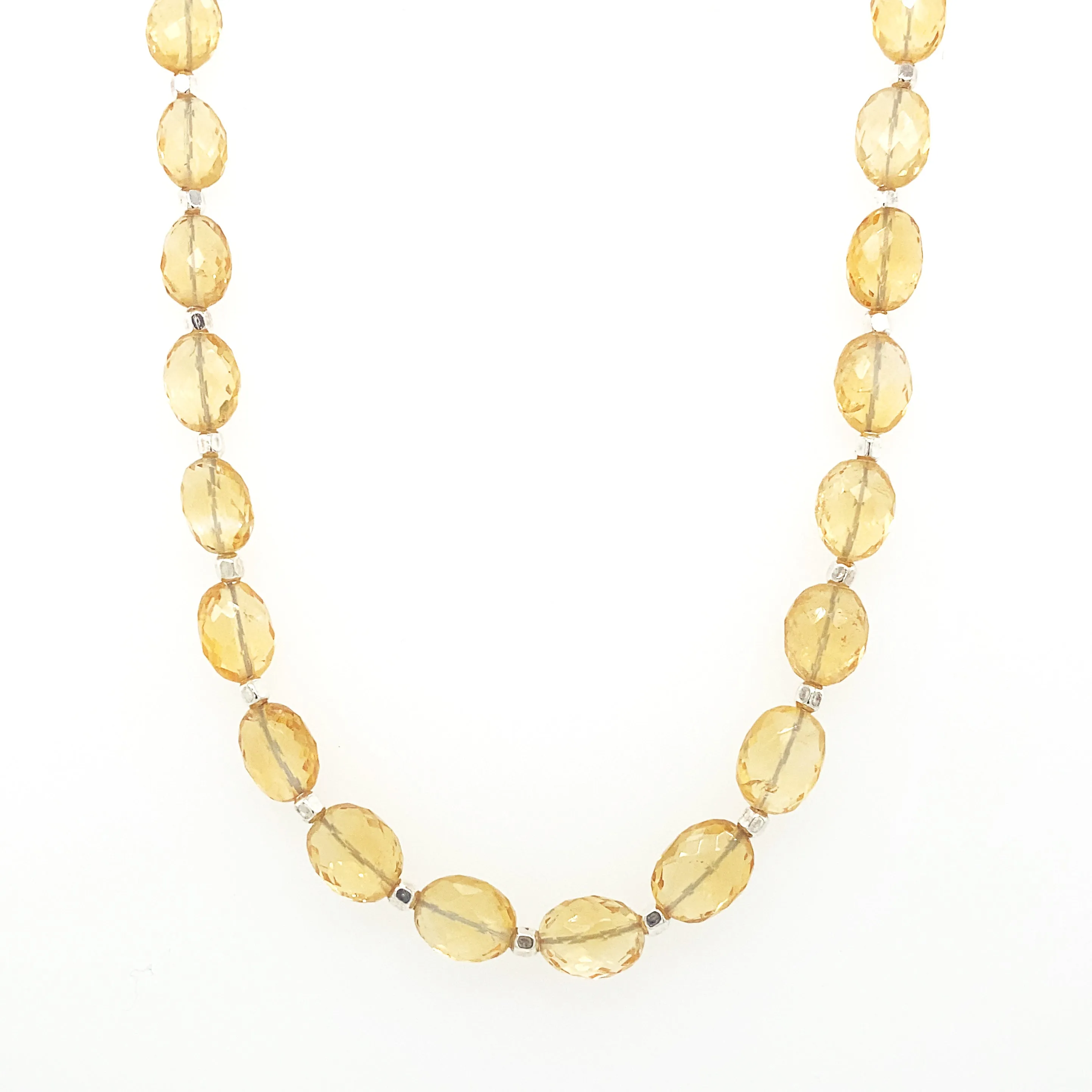 Oval Gemstone Necklace