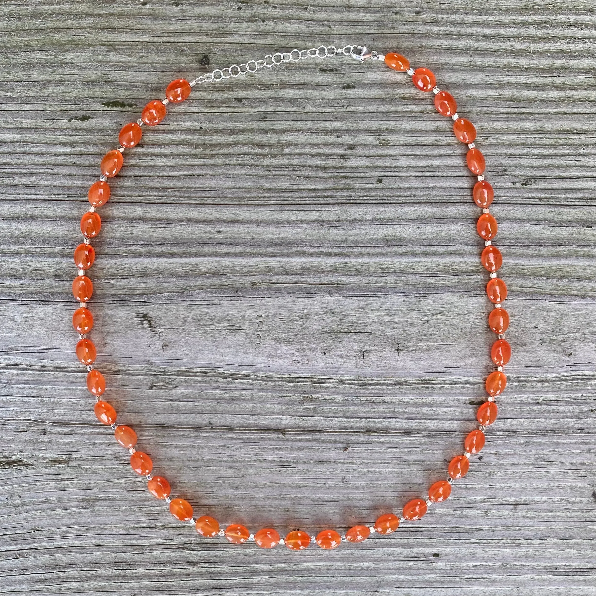 Oval Gemstone Necklace