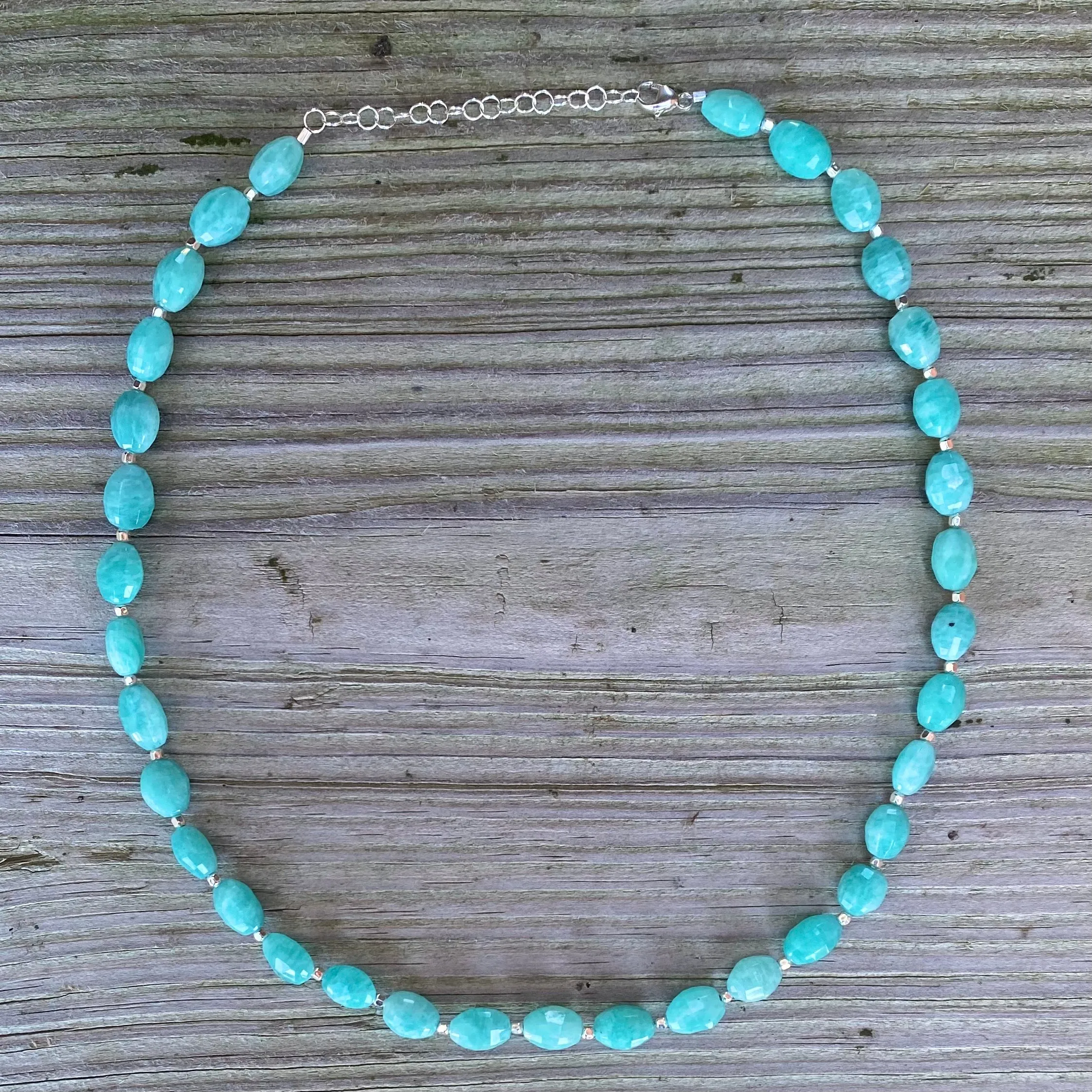 Oval Gemstone Necklace