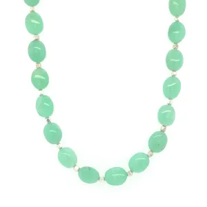 Oval Gemstone Necklace