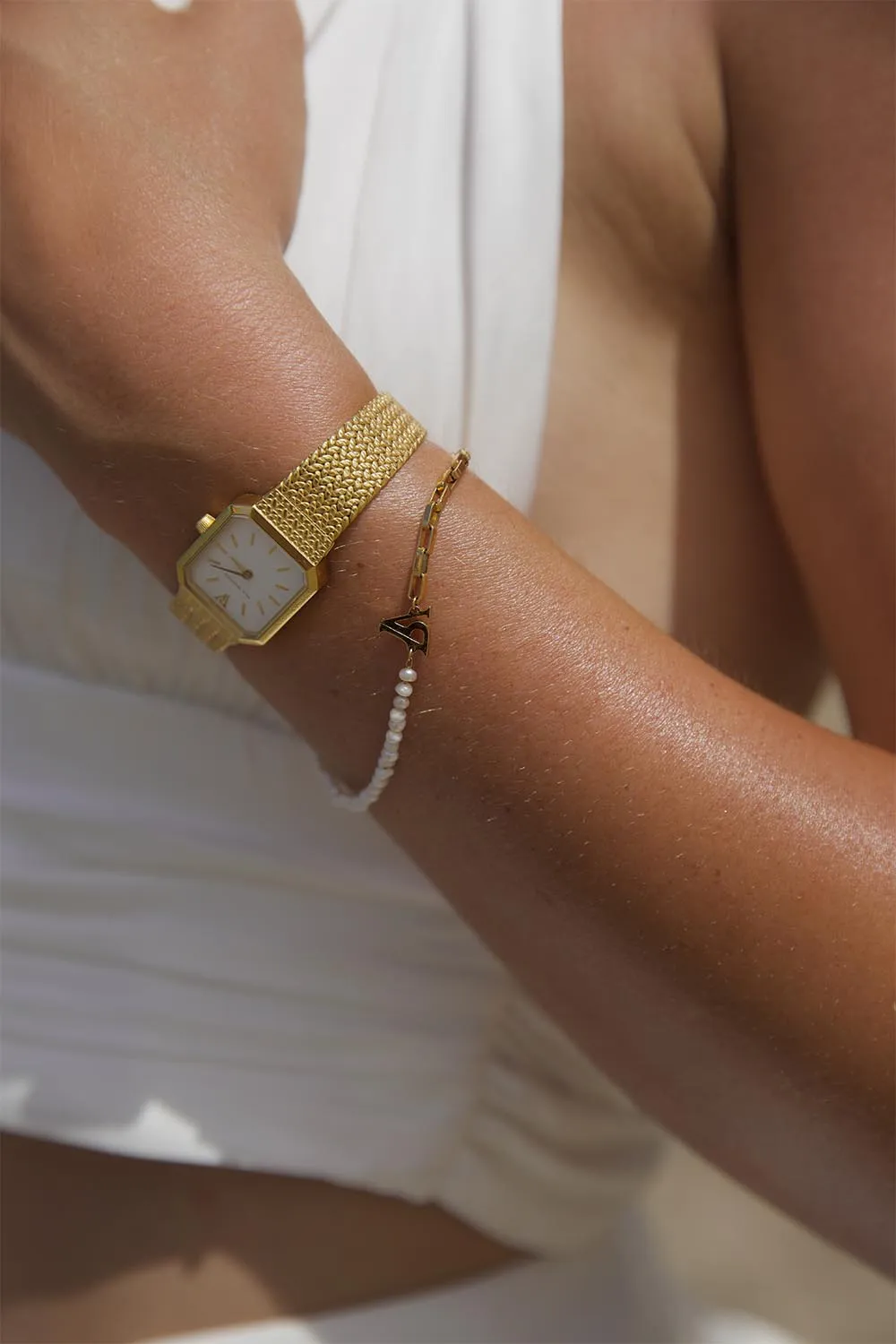 Pearl Bracelet 14K Gold Plated