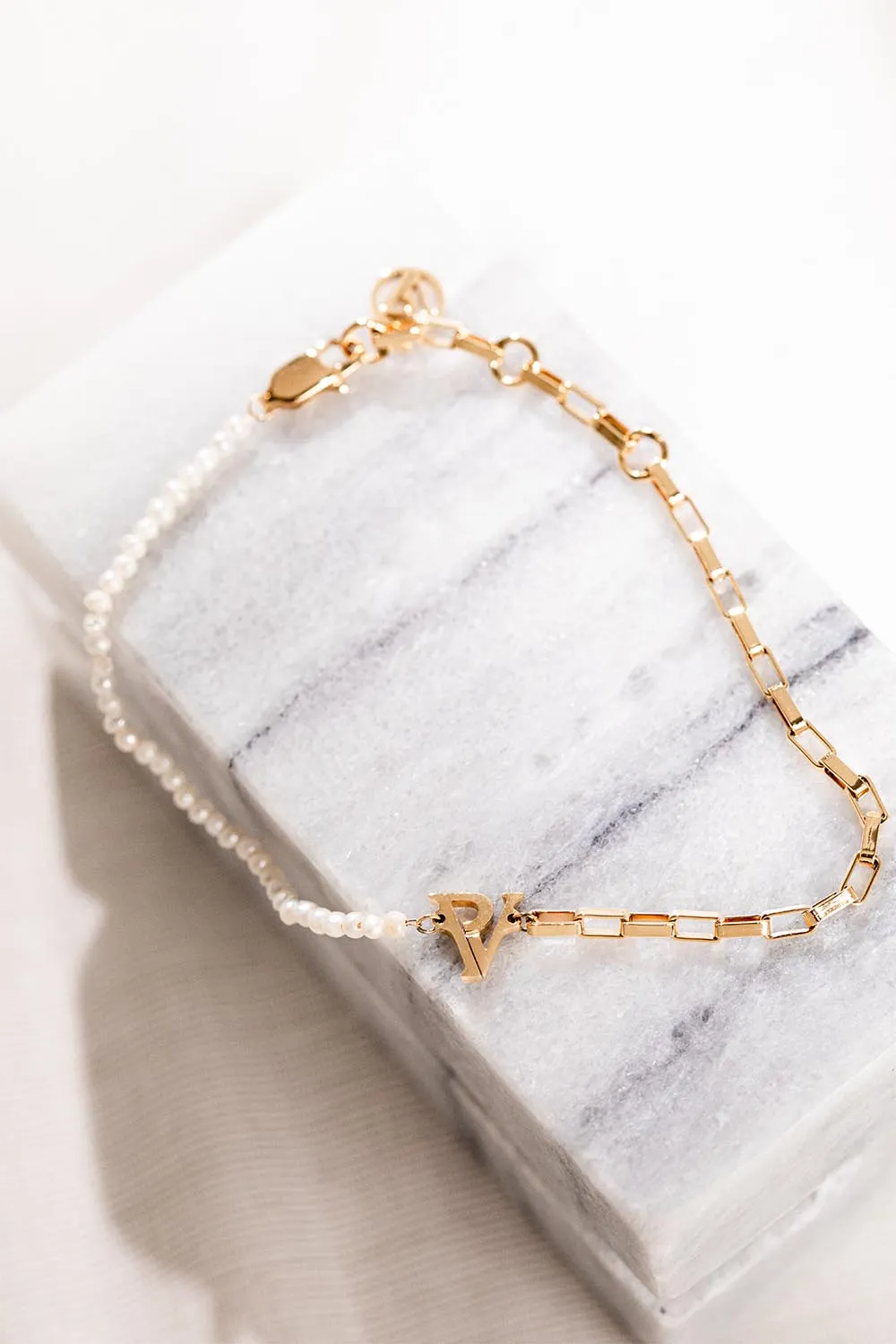 Pearl Bracelet 14K Gold Plated