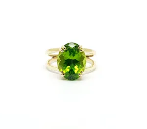Peridot Oval Cocktail Ring