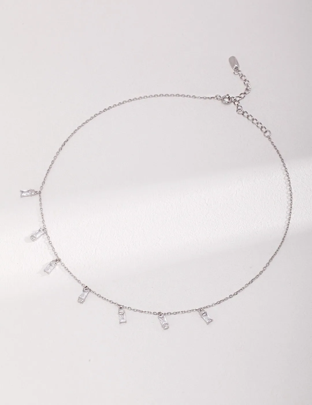Rectangular Zircon Shape Necklace