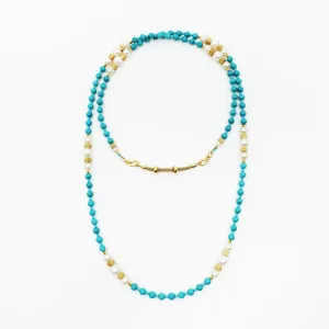 Return to Origin Natural Turquoise Beaded Necklace