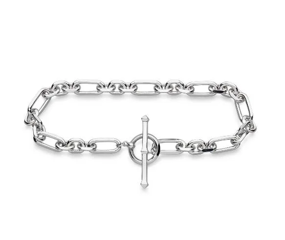 Revival Astoria Figaro Chain Link T-bar Bracelet