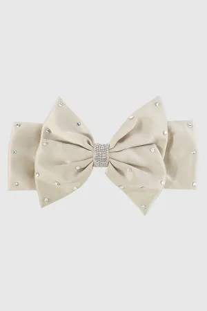 Rhinestone Ribbon Bow Hair Clip Barrette