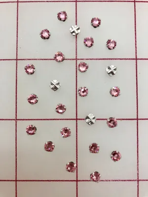 Rhinestones - 16SS Swarovski Rose Montees Light Rose (Light Pink)