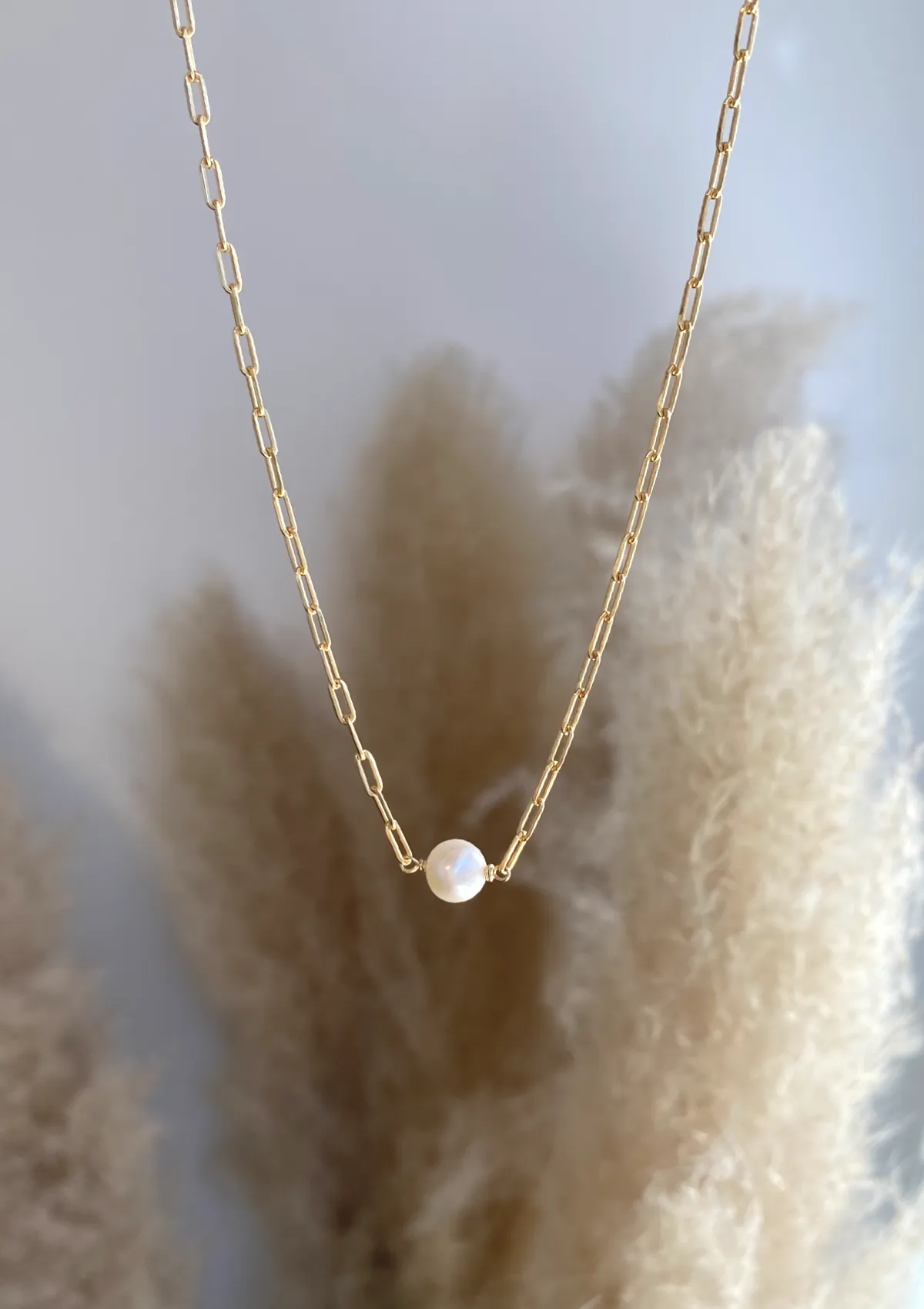 Rolo Pearl Necklace