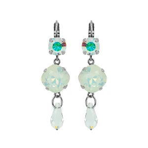 Round and Cushion Cut Leverback Bridal Earrings *Custom*