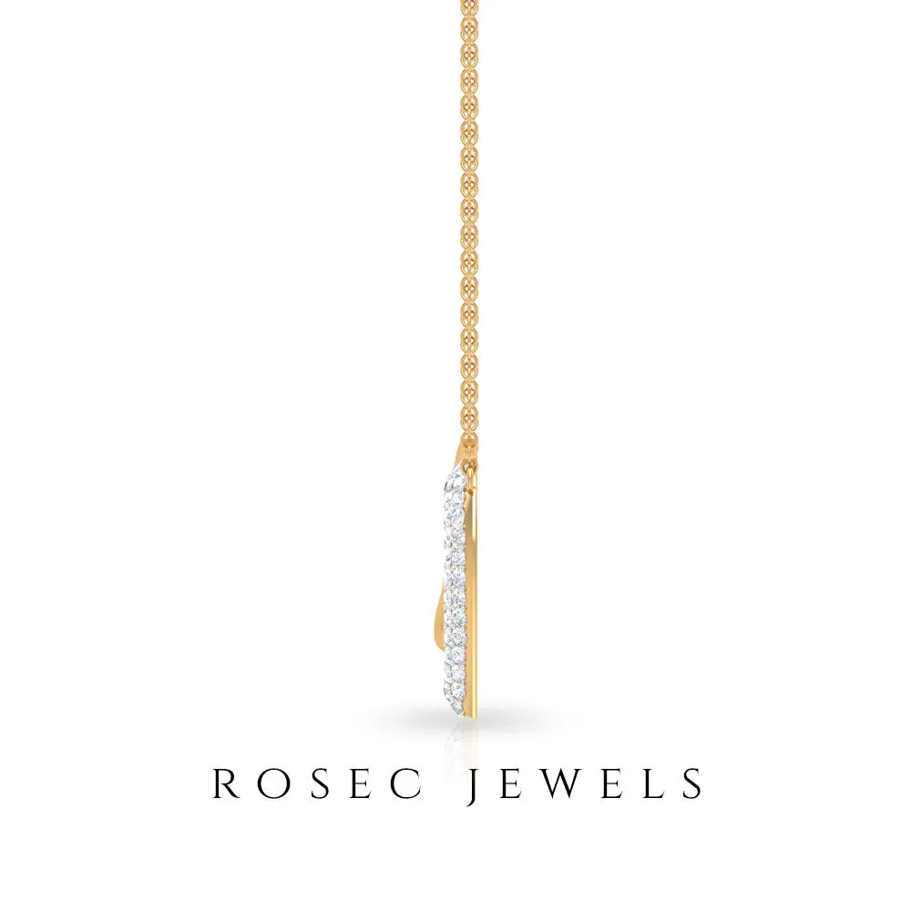 Round Cut Zircon Twin Heart Pendant Necklace