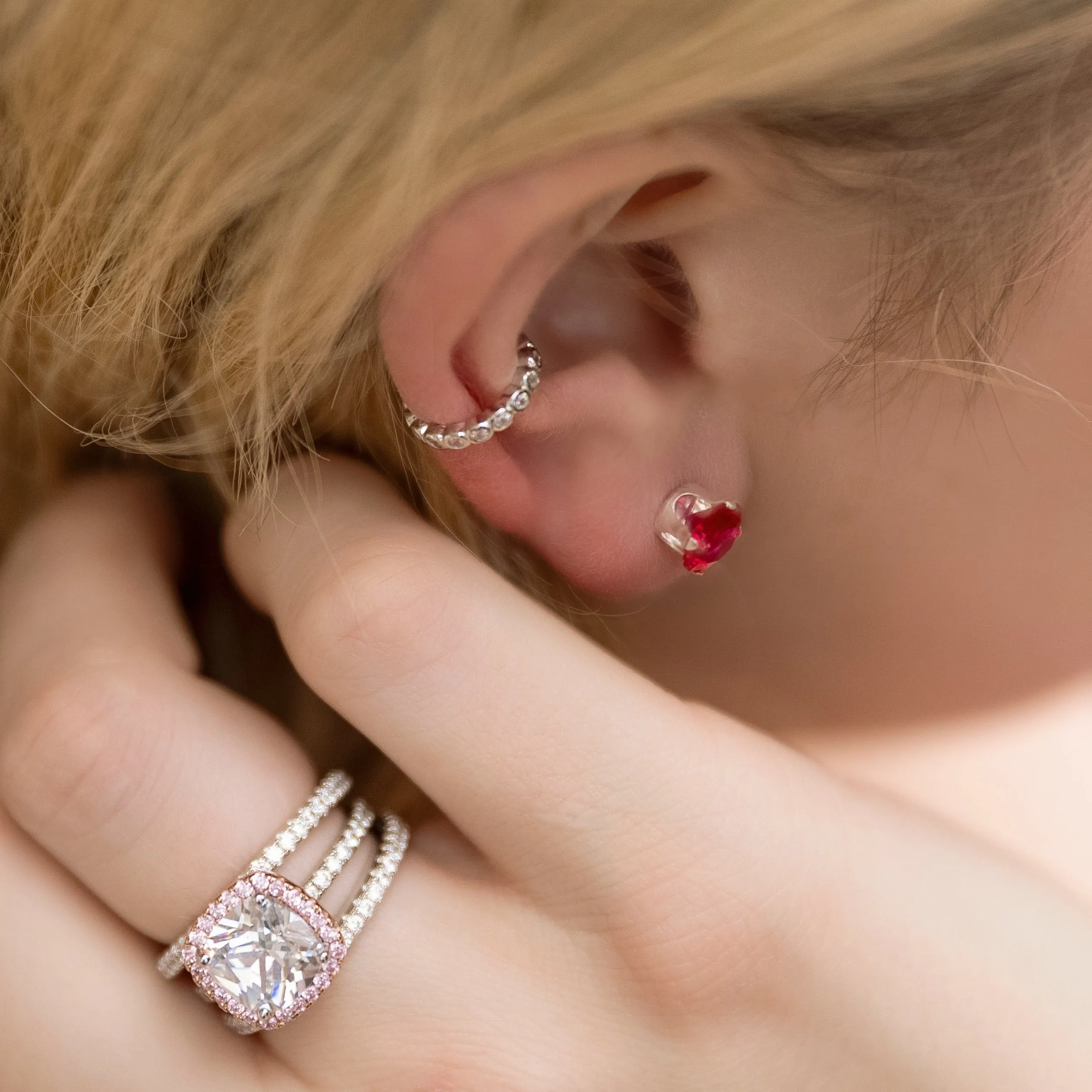 Ruby Birthstone Earrings