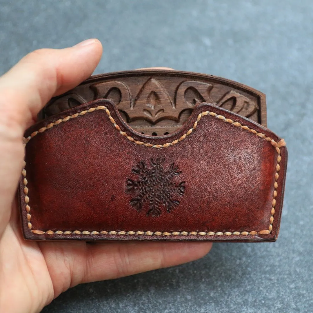 SALE - Walnut Comb   FREE Leather Pouch