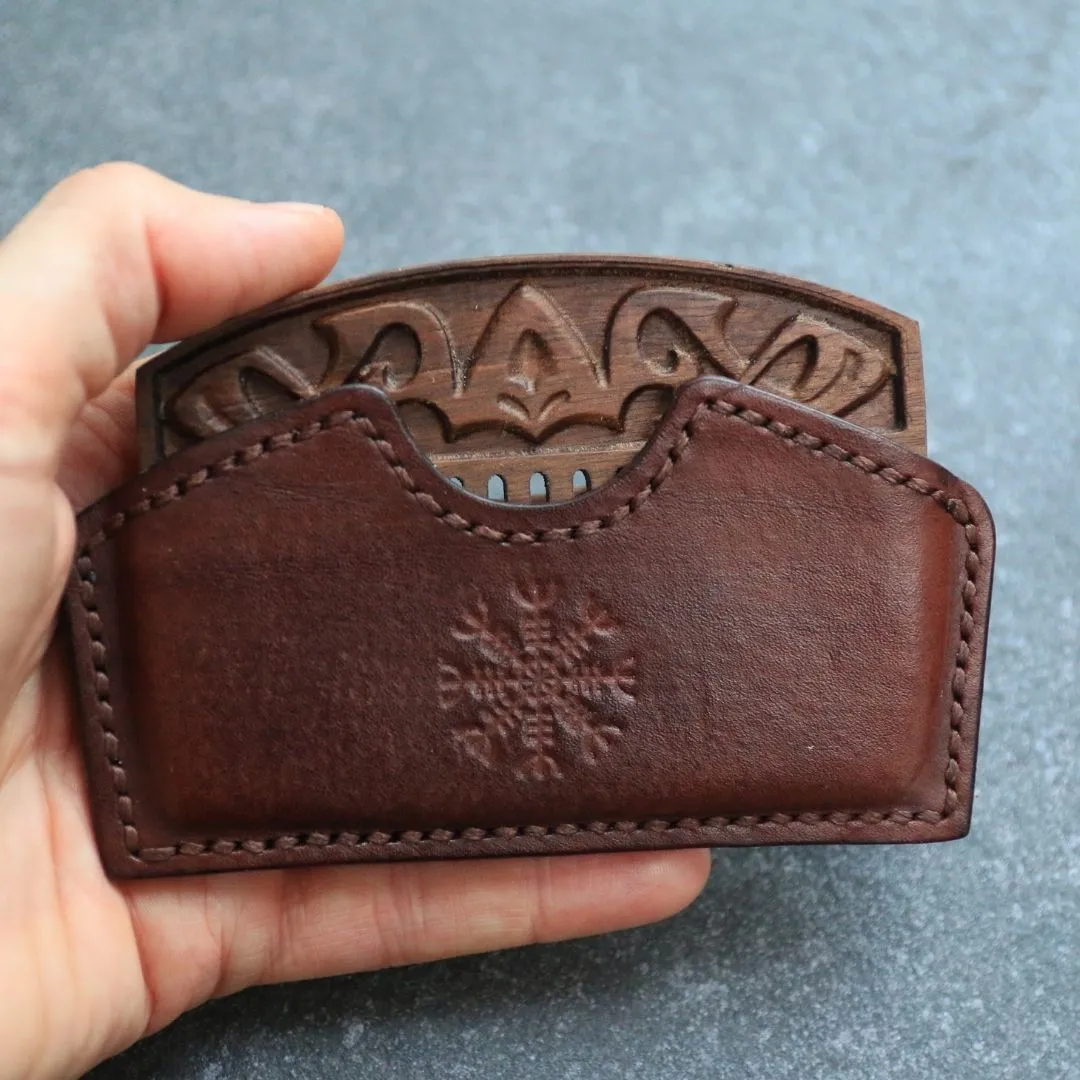 SALE - Walnut Comb   FREE Leather Pouch