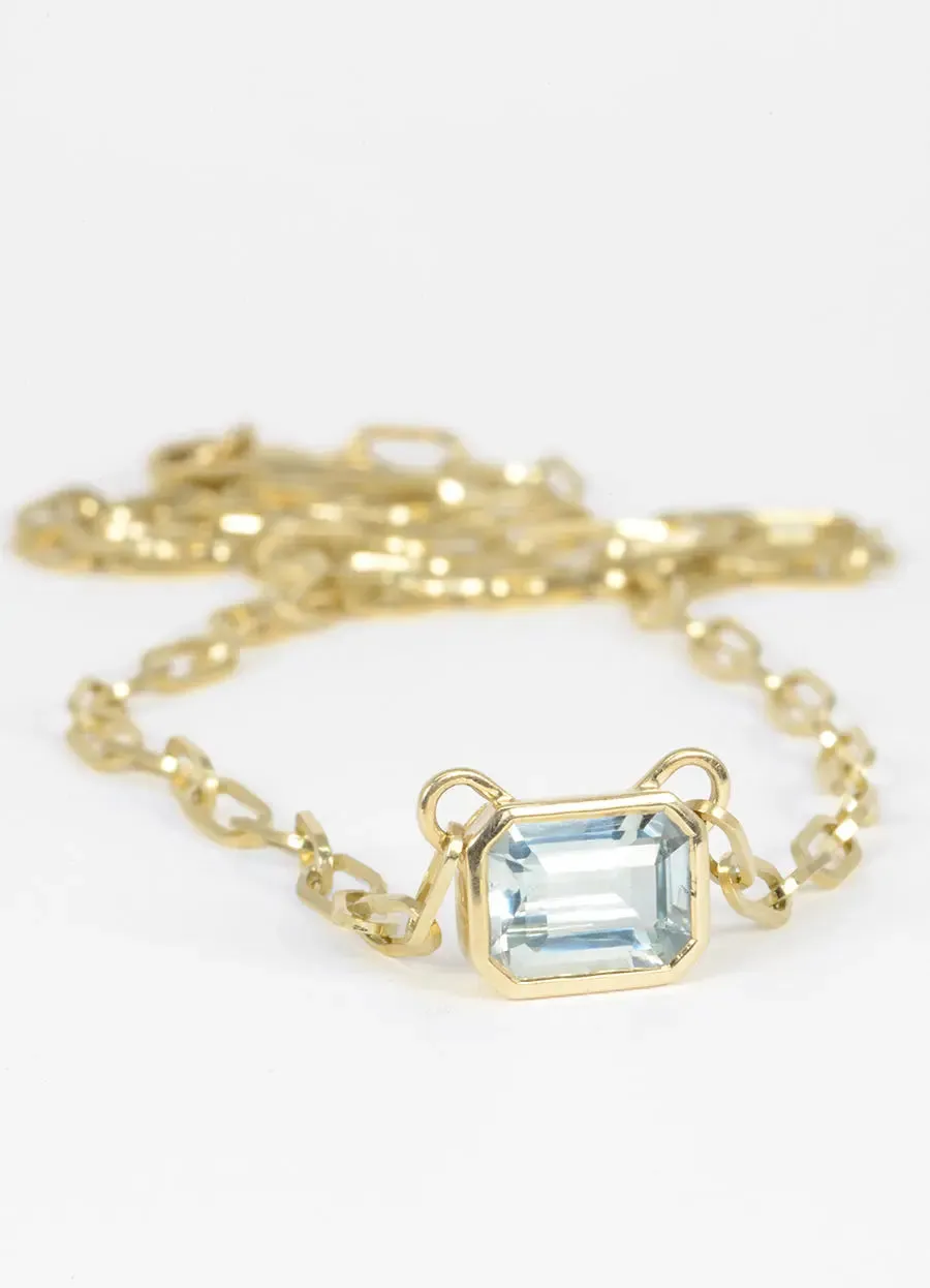 Sapphire Paperclip Pendant