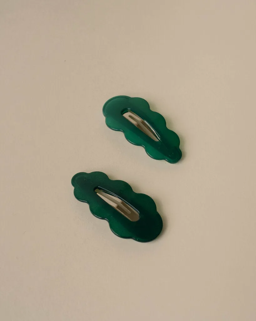Scalloped Barrette Pairs