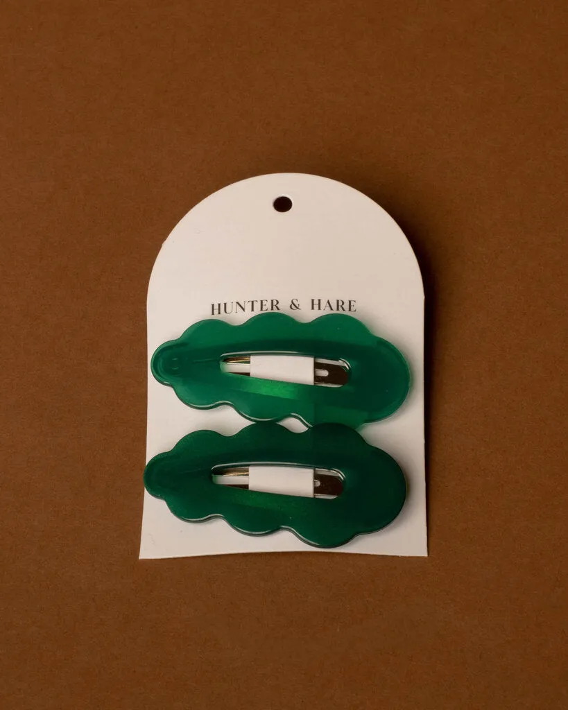 Scalloped Barrette Pairs