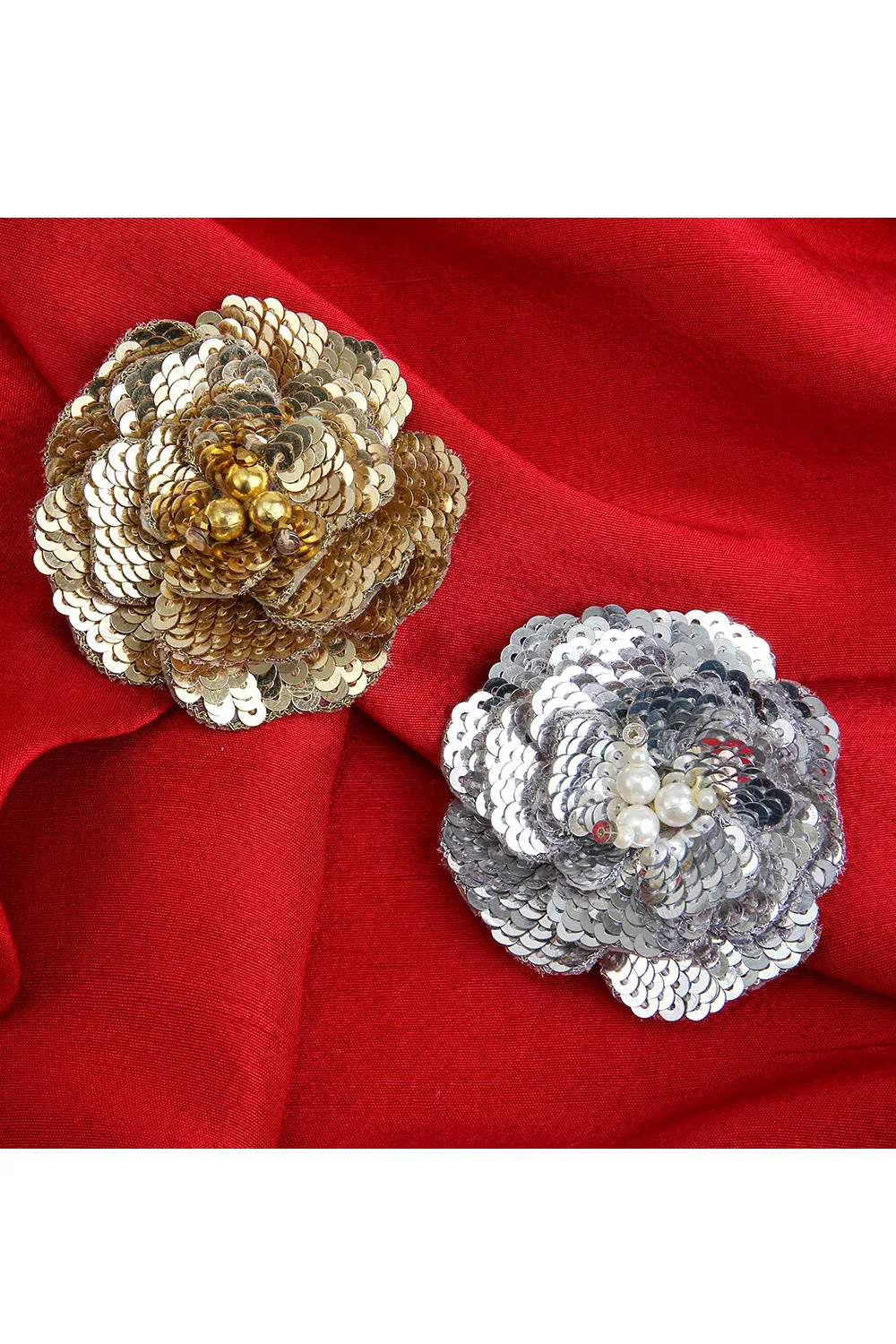 Sequins Carnation Hair Clip