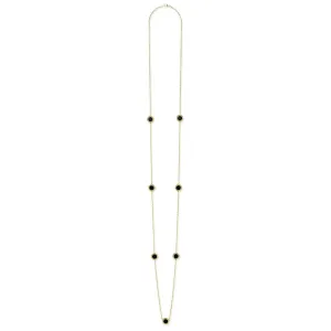 Seven Station Round Onyx Necklace