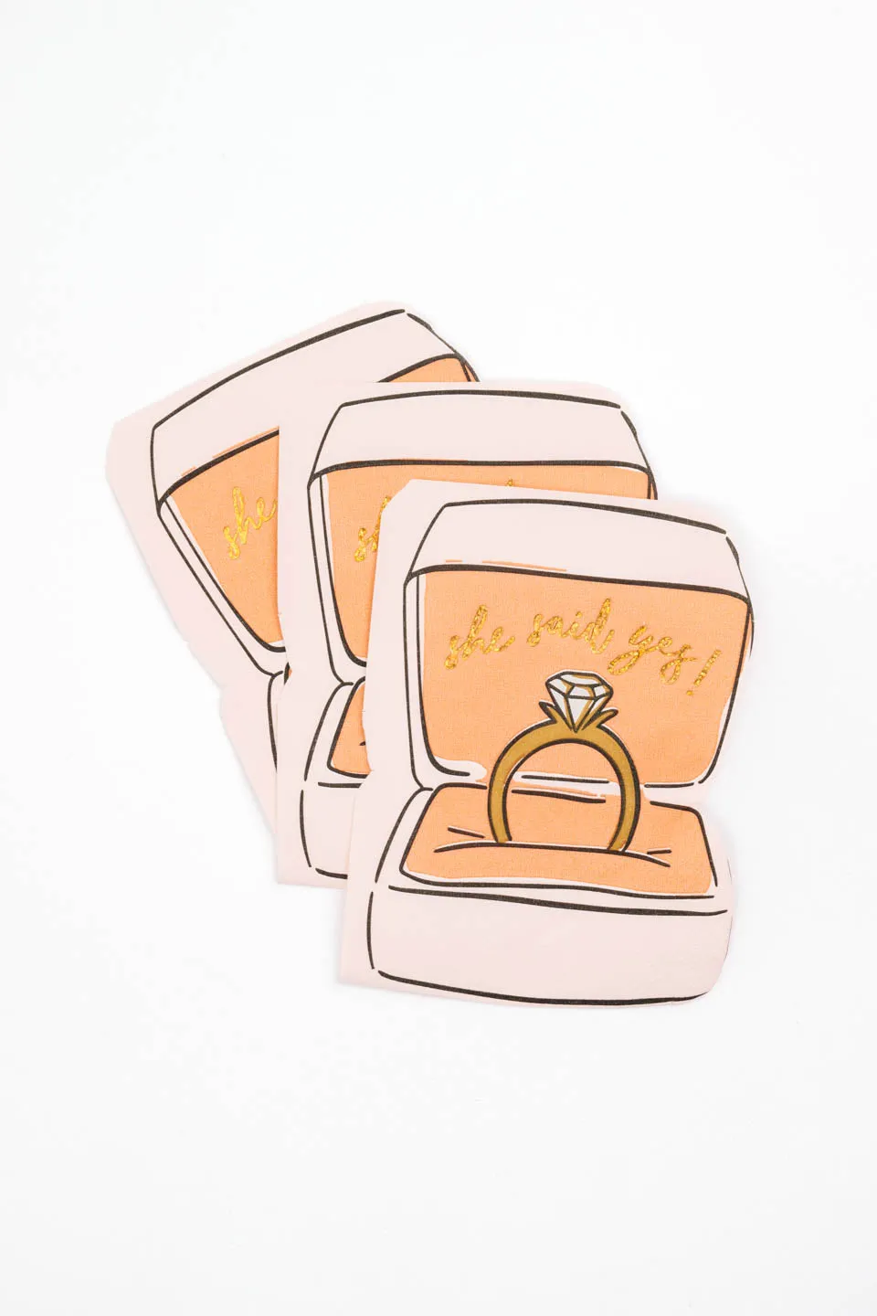 She Said Yes! Napkins - Peach