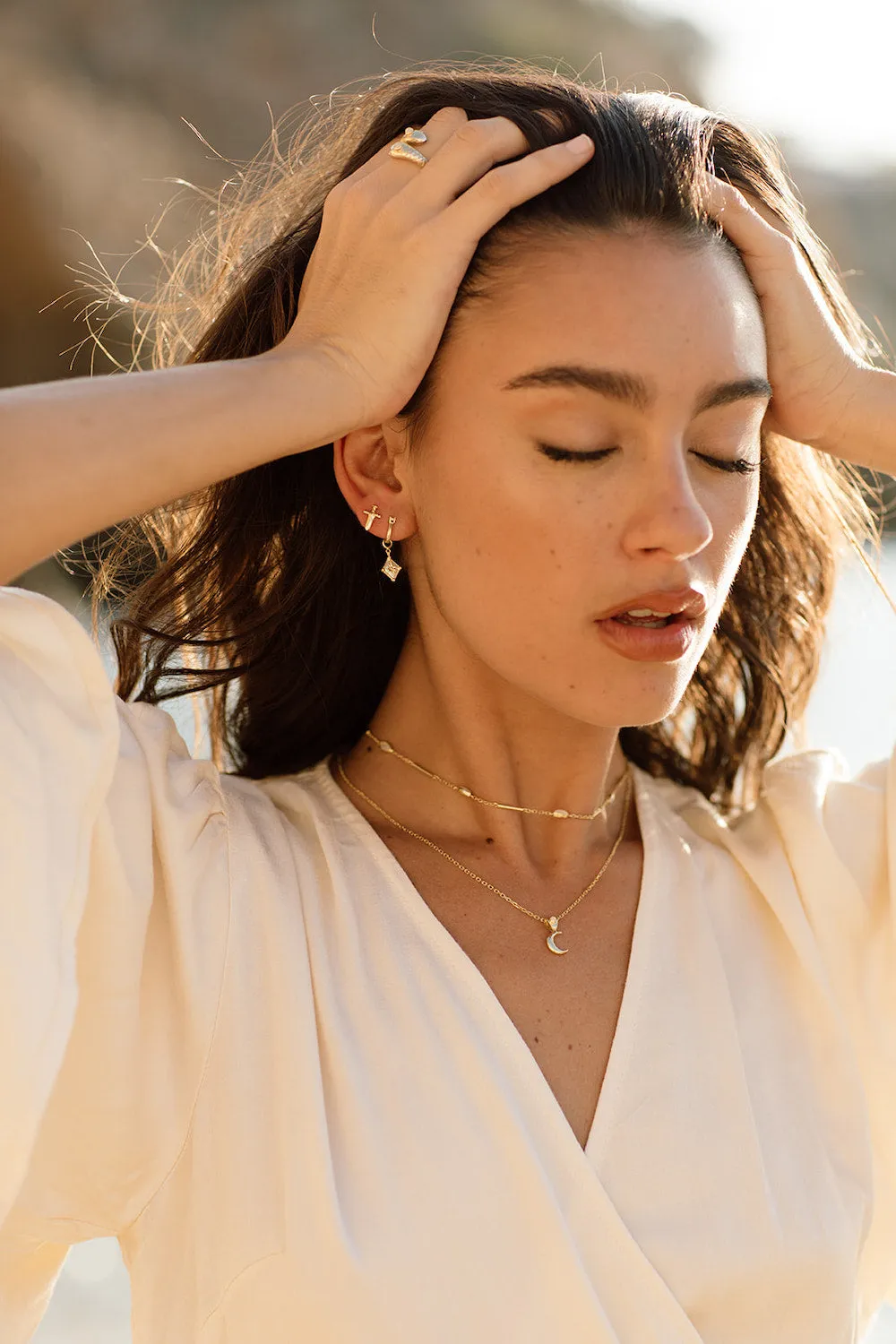 Sienna Gold Hoop Earrings