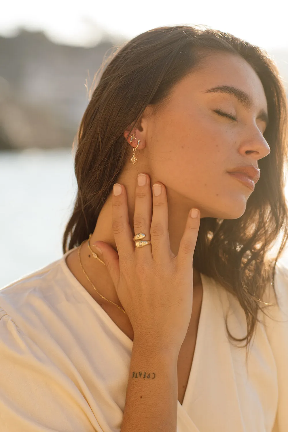 Sienna Gold Hoop Earrings