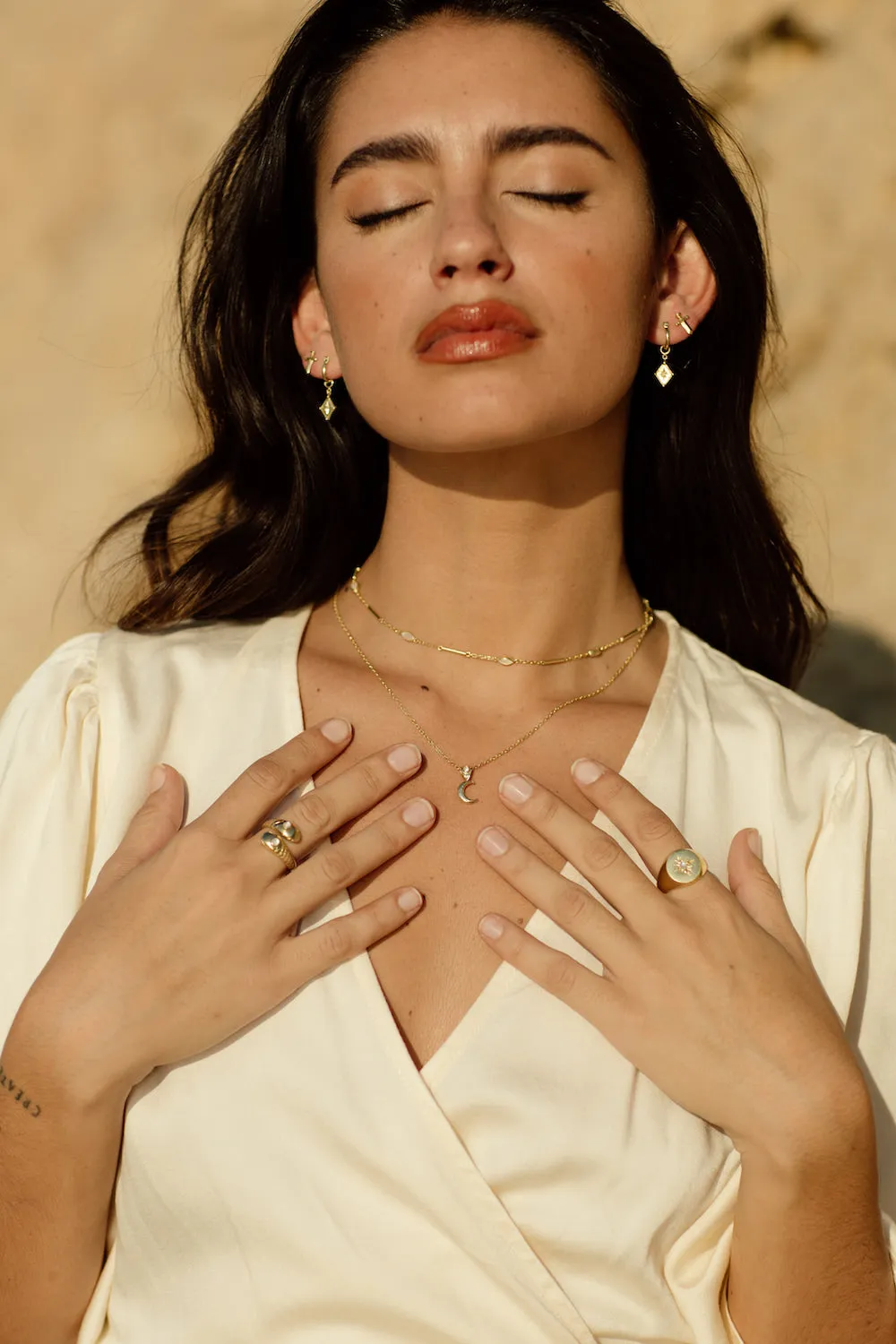 Sienna Gold Hoop Earrings