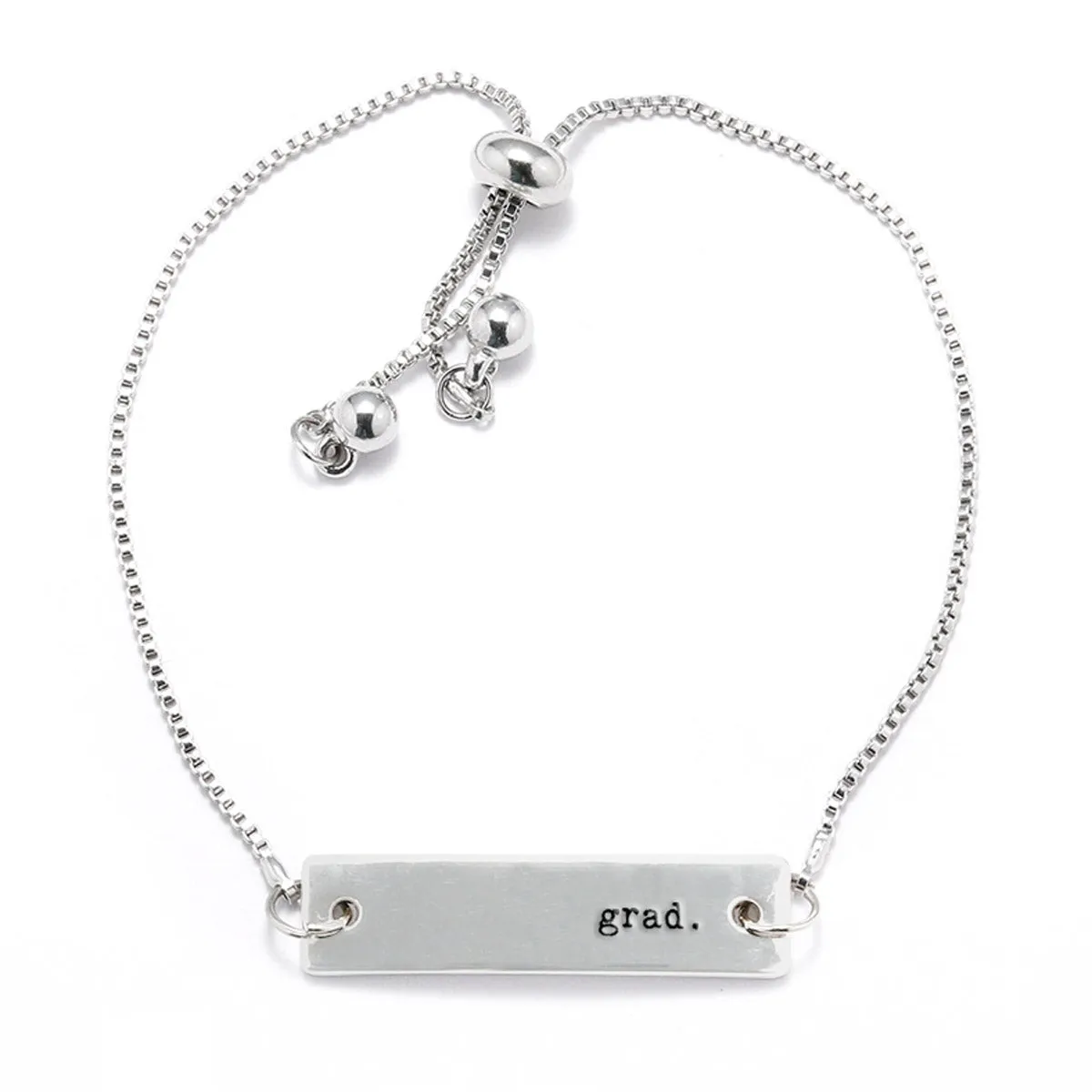 Silver Grad. Adjustable Bar Bracelet