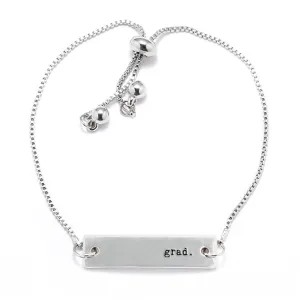 Silver Grad. Adjustable Bar Bracelet