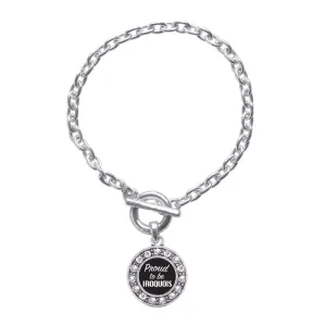 Silver Proud To Be Iroquois Circle Charm Toggle Bracelet