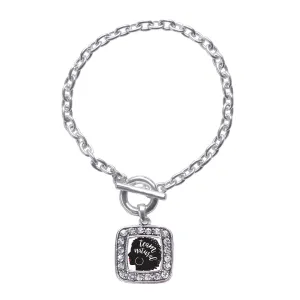 Silver Team Natural - Naturally Beautiful Hair Square Charm Toggle Bracelet