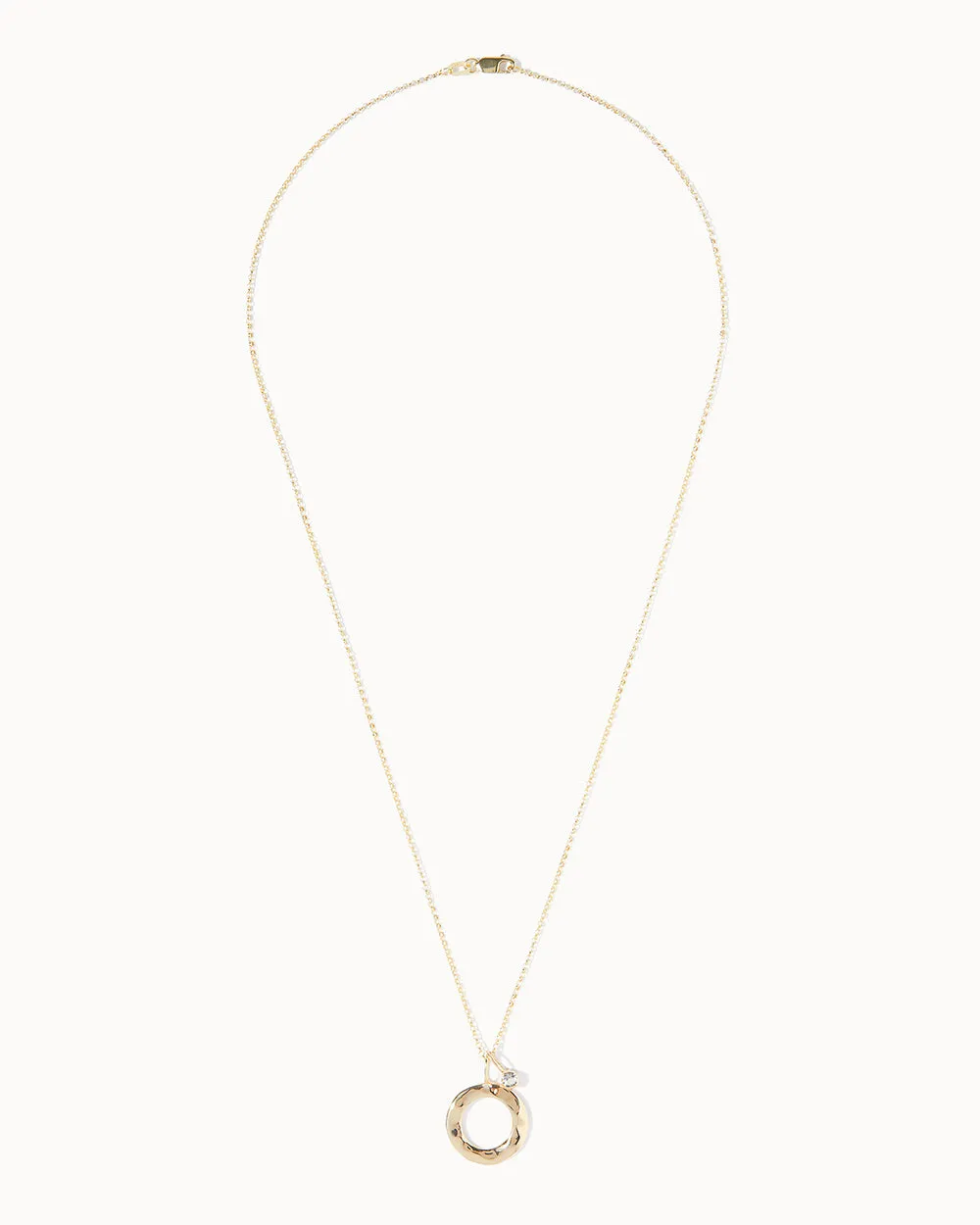 Solid Gold Moonstone June Birthstone Necklace