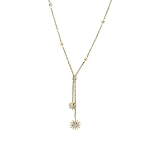 Starburst Y Diamond Necklace