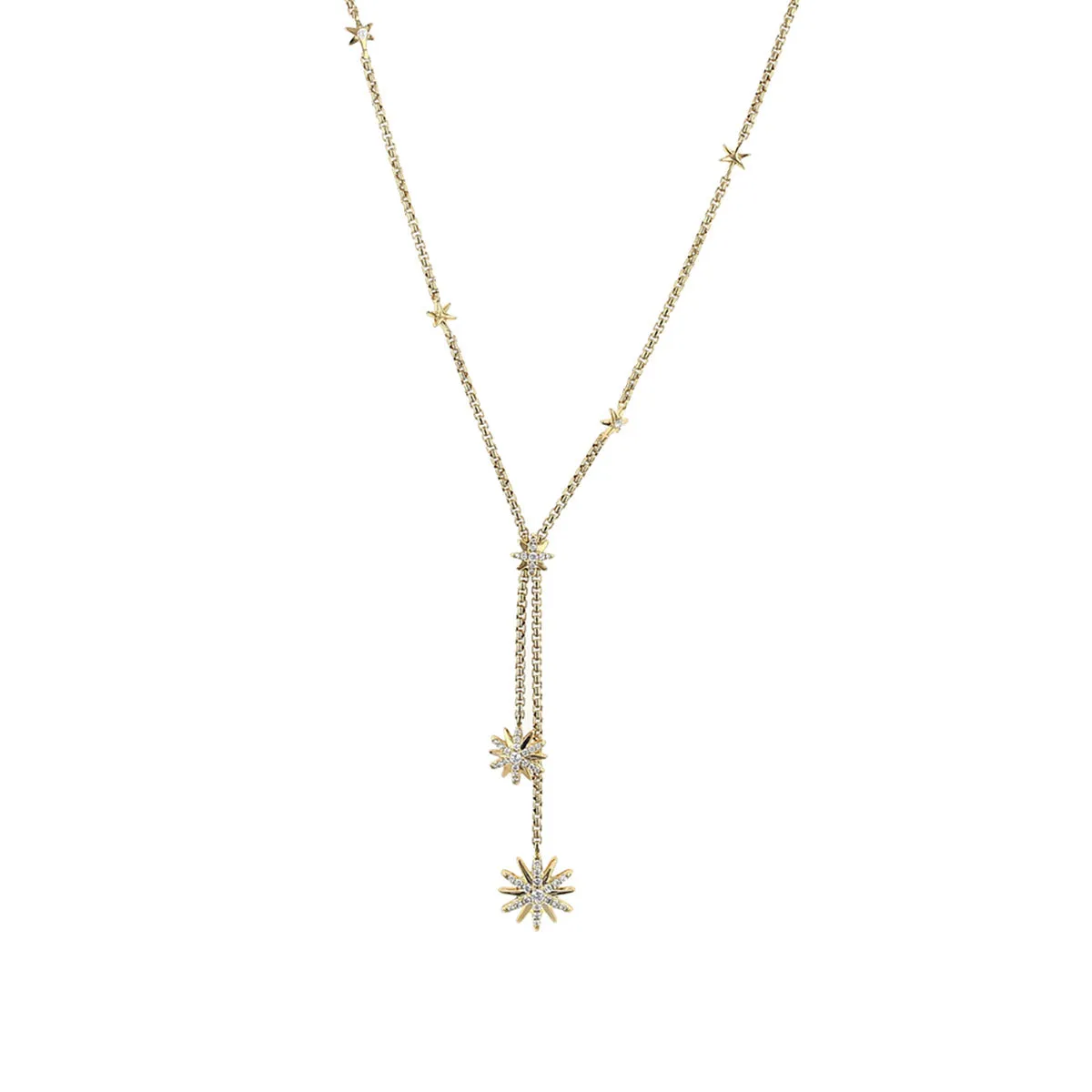 Starburst Y Diamond Necklace