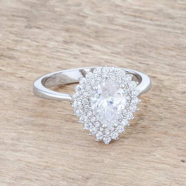 Susan 1.8ct Pear Halo Engagement Ring | 2.3ct