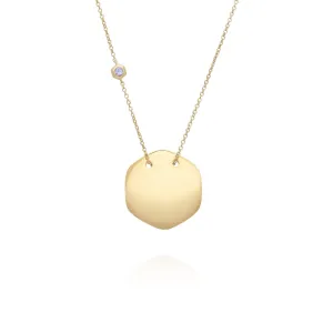 Tansanit Gravur Halskette in Vergoldetem Sterling Sterling Silber