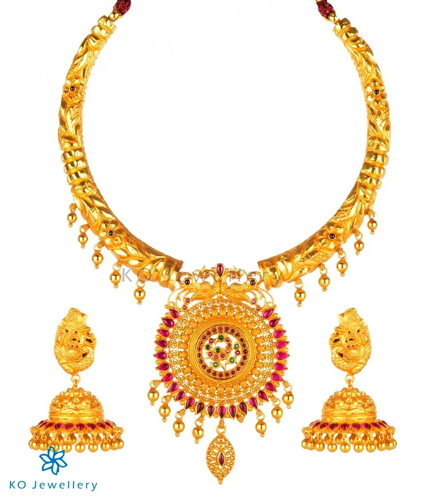 The Amuktika Silver Peacock Necklace