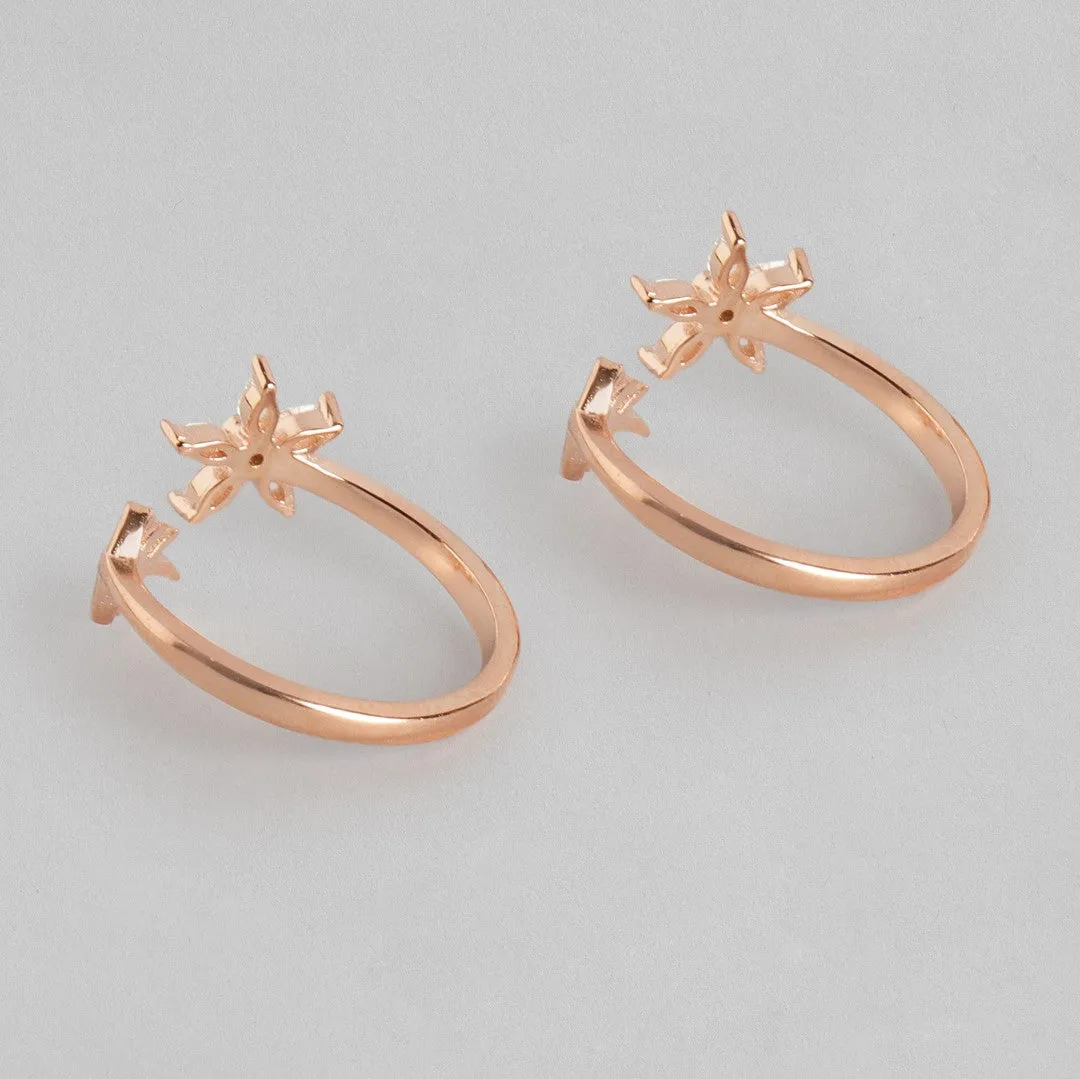 Touch of nature Rose Gold 925 Silver Toe Ring