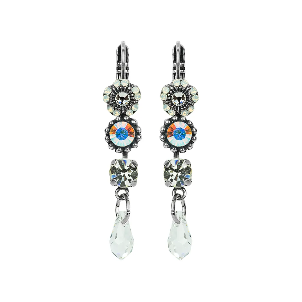 Triple Stone and Briolette Bridal Earrings *Custom*