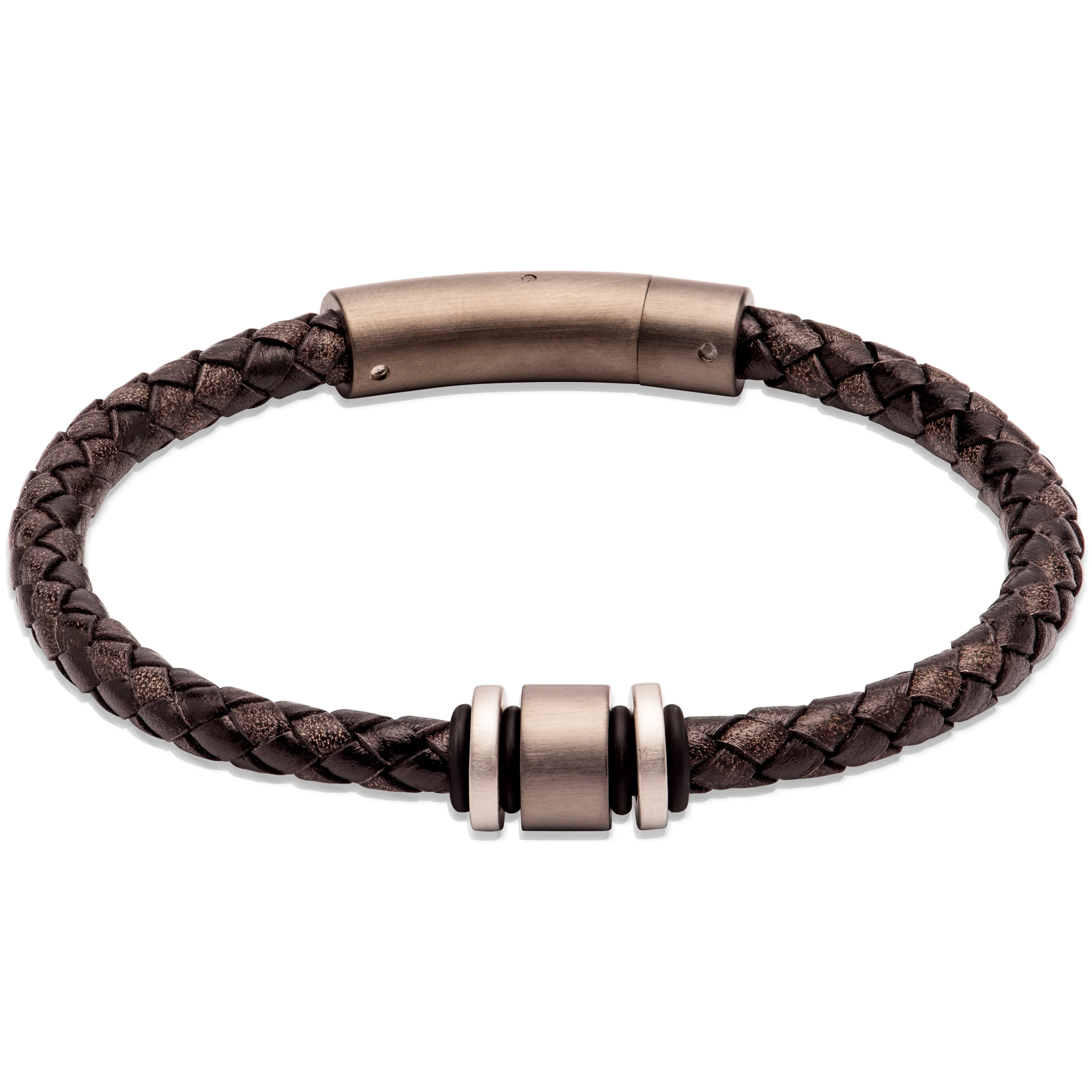 Unique & Co Antique Black Leather Bracelet B457ABL