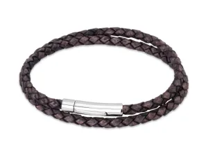 Unique & Co Antique Black Leather Bracelet B62ABL
