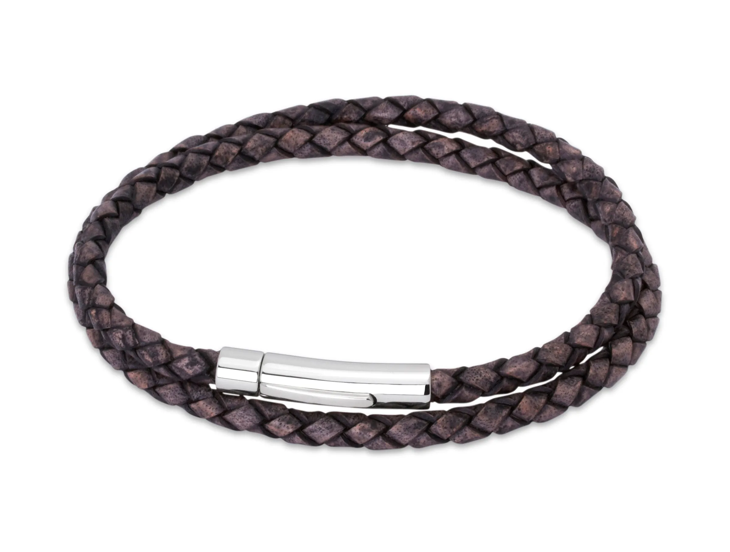 Unique & Co Antique Black Leather Bracelet B62ABL