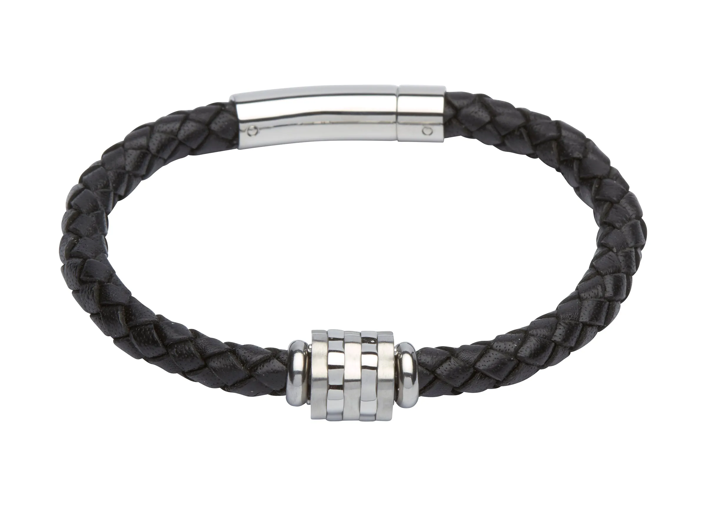 Unique & Co Black Leather Bracelet B277BL