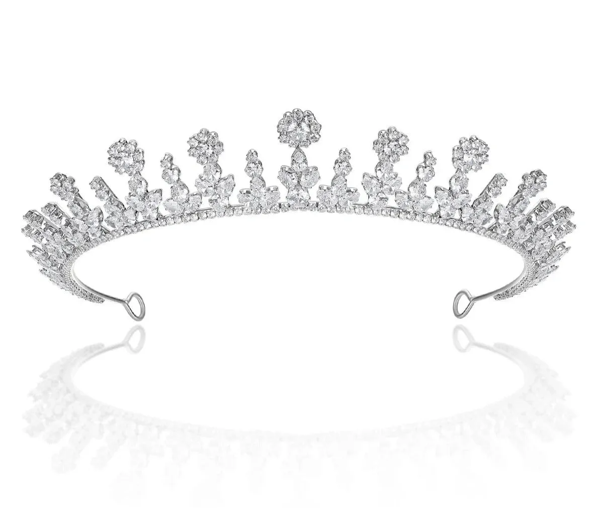 Unique Cubic Zirconia Hair Crown