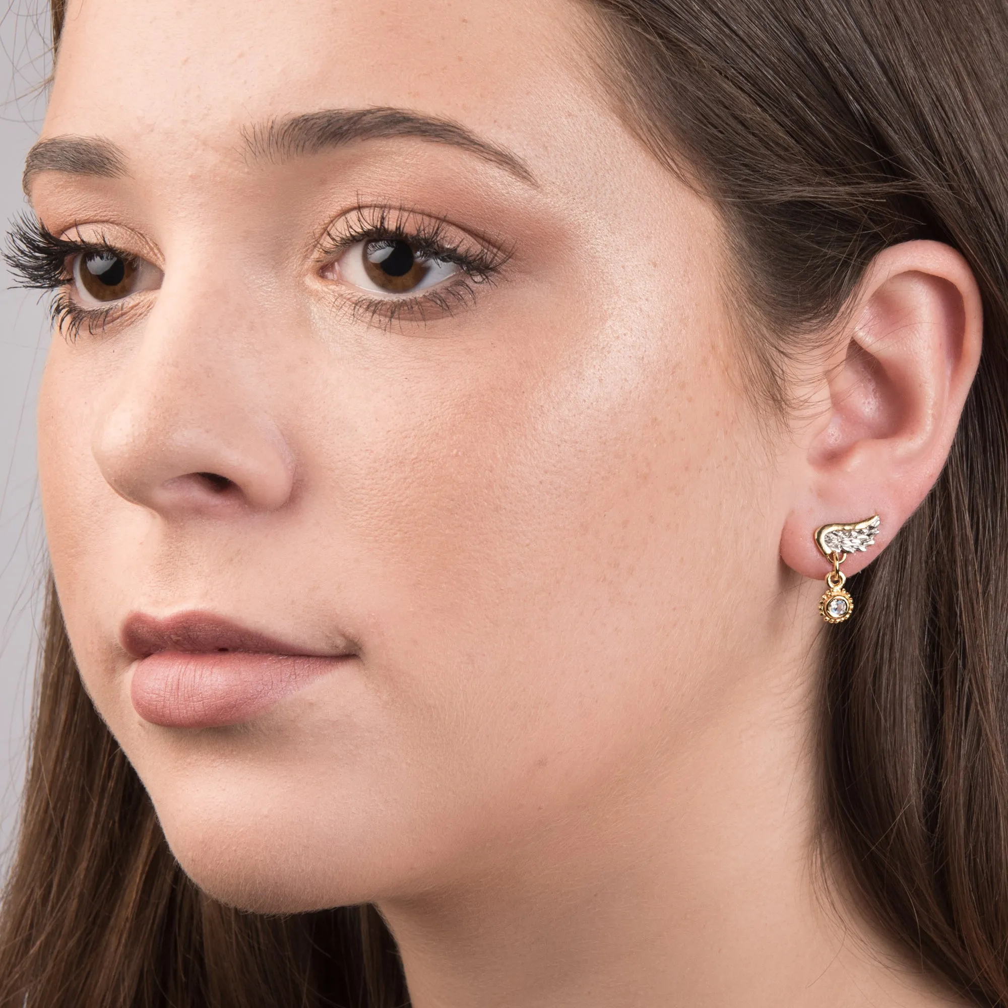 Venetian Wing & Gem Drop Earrings