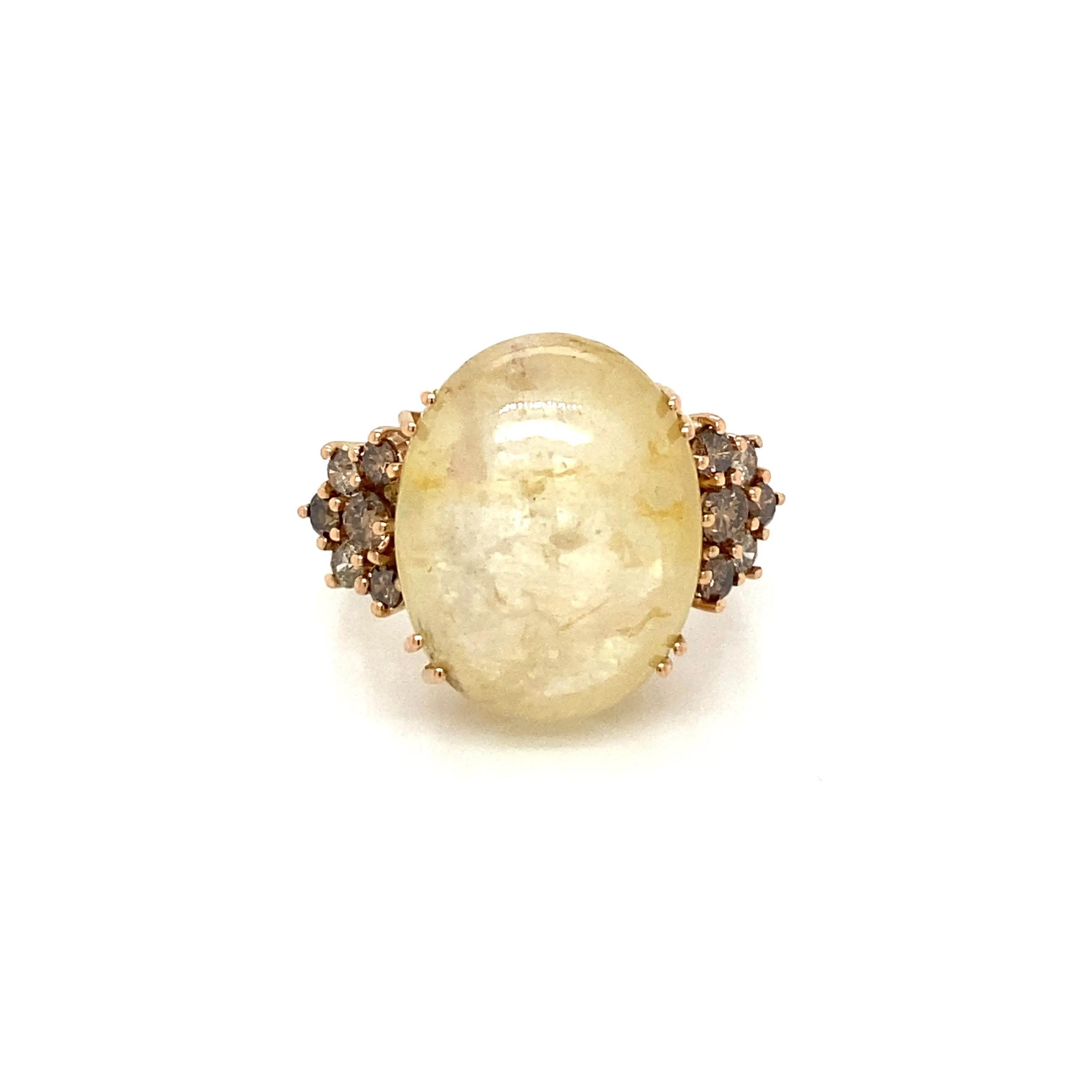 Vintage 32 Carat Natural Sapphire Diamond Cocktail Ring