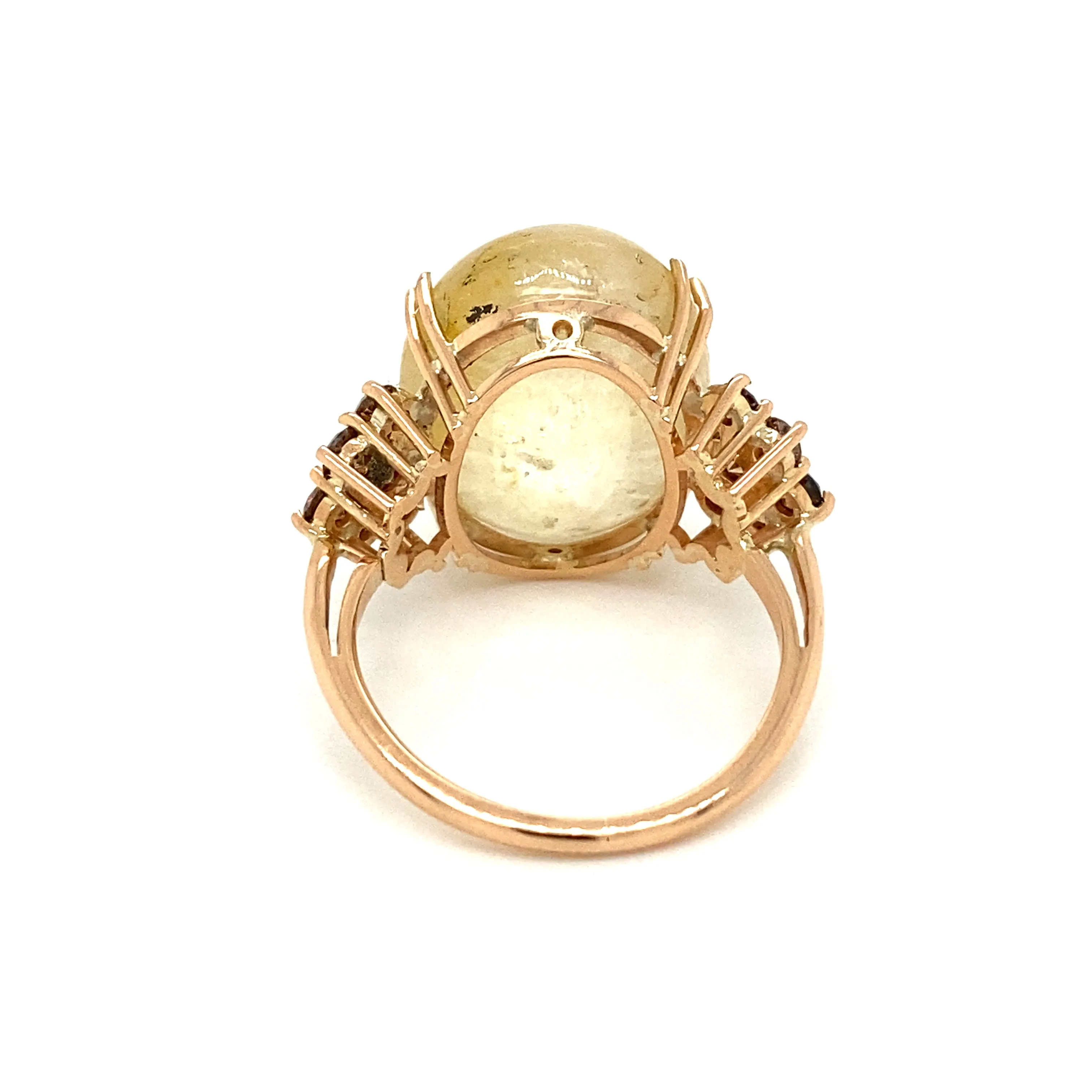 Vintage 32 Carat Natural Sapphire Diamond Cocktail Ring