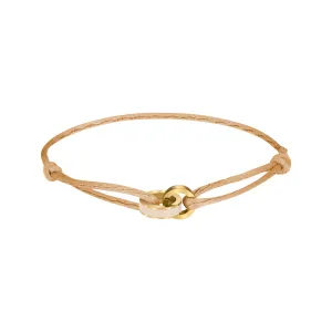 WEWA BEIGE CORD BEIGE CHIP BRACELET