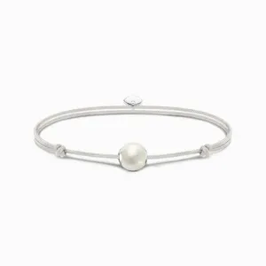 White Nylon Freshwater Pearl Bracelet A2115-170-14